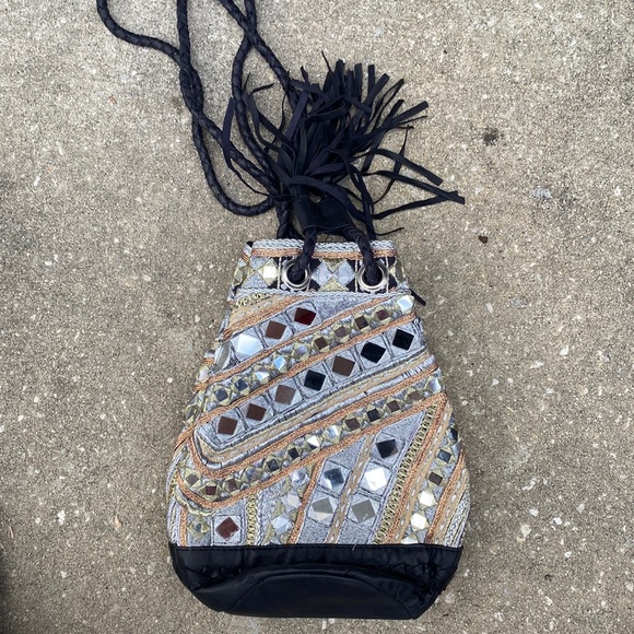 Free People Handbags - Stylish Black and Silver Women's Bag